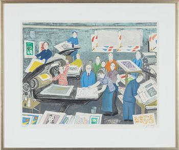 Lennart Jirlow, lithograph in colours, 1976, signed 212/310.