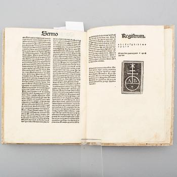 BOOK, Incunable, Brescia 1500.