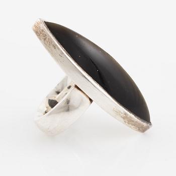 Ring, silver with cat's eye, Switzerland.