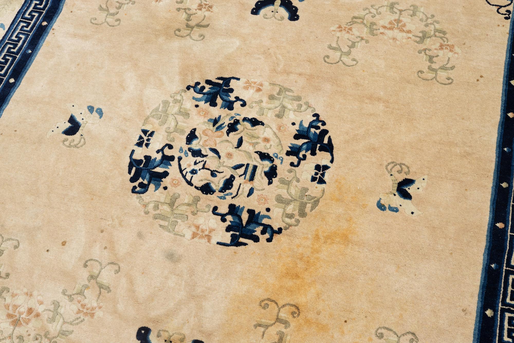 A carpet, old, China (antique finish), c. 276 x 189 cm.