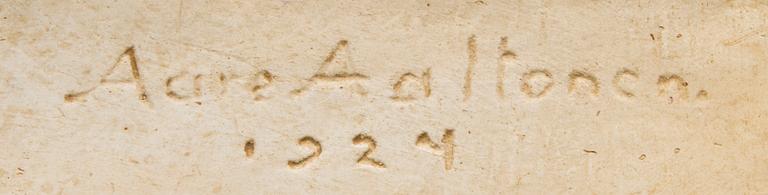 AARRE AALTONEN, relief, gips, signerad i godset Aare Aaltonen 1924.