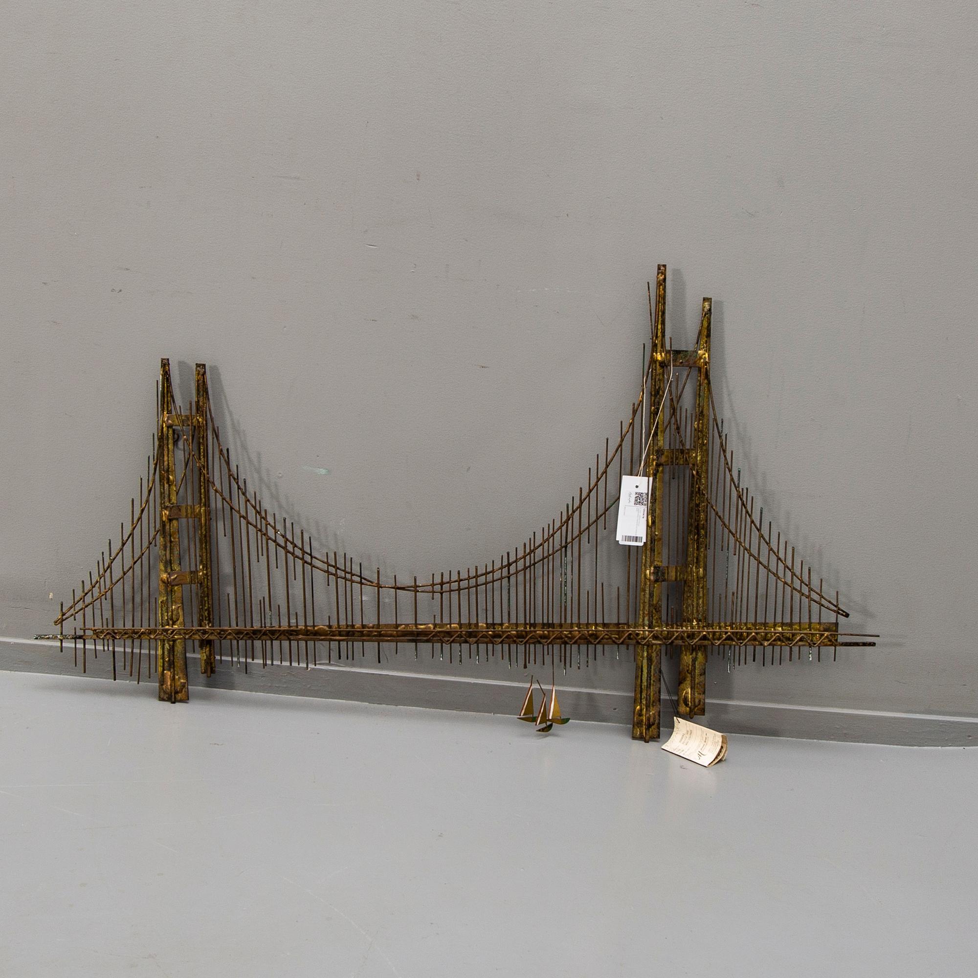 C. Jeré - Artisan House Wall sculpture Golden Gate bridge, signed and dated 1970.