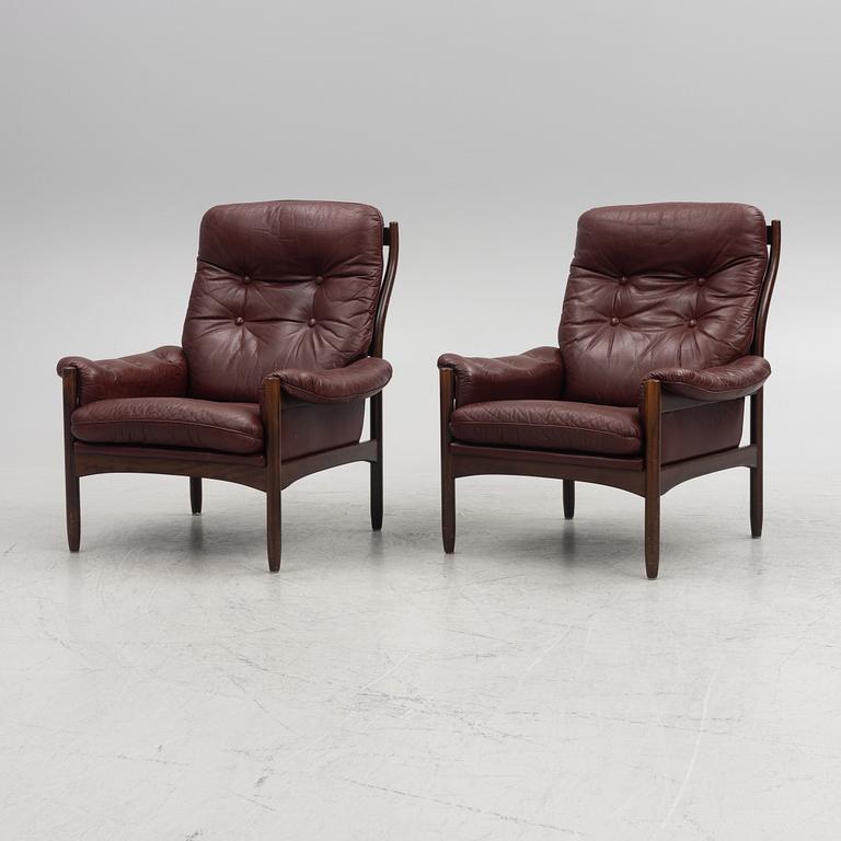 Gunnar Kentemo, a pair of armchairs, Göte Möbler, 1970's.