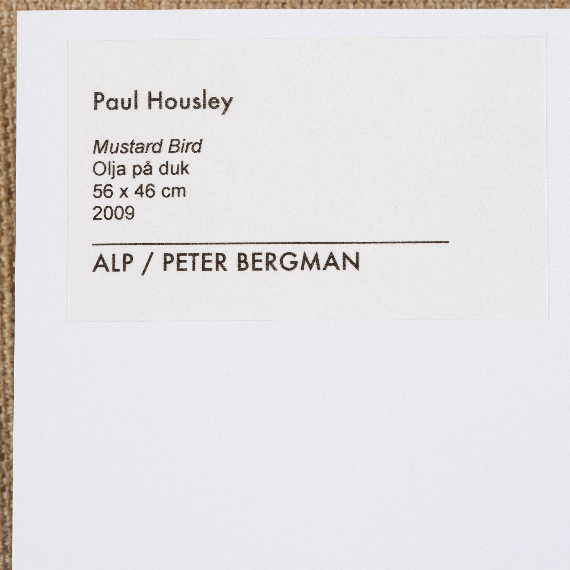 Paul Housley, "Mustard Bird".