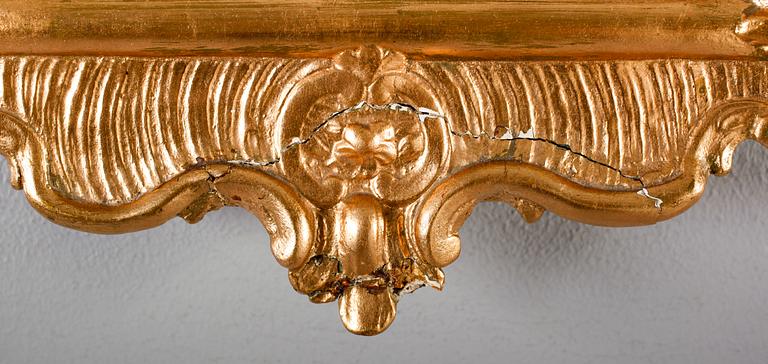 SPEGEL, rokoko, otydlig hallstämpel, 1700-tal.