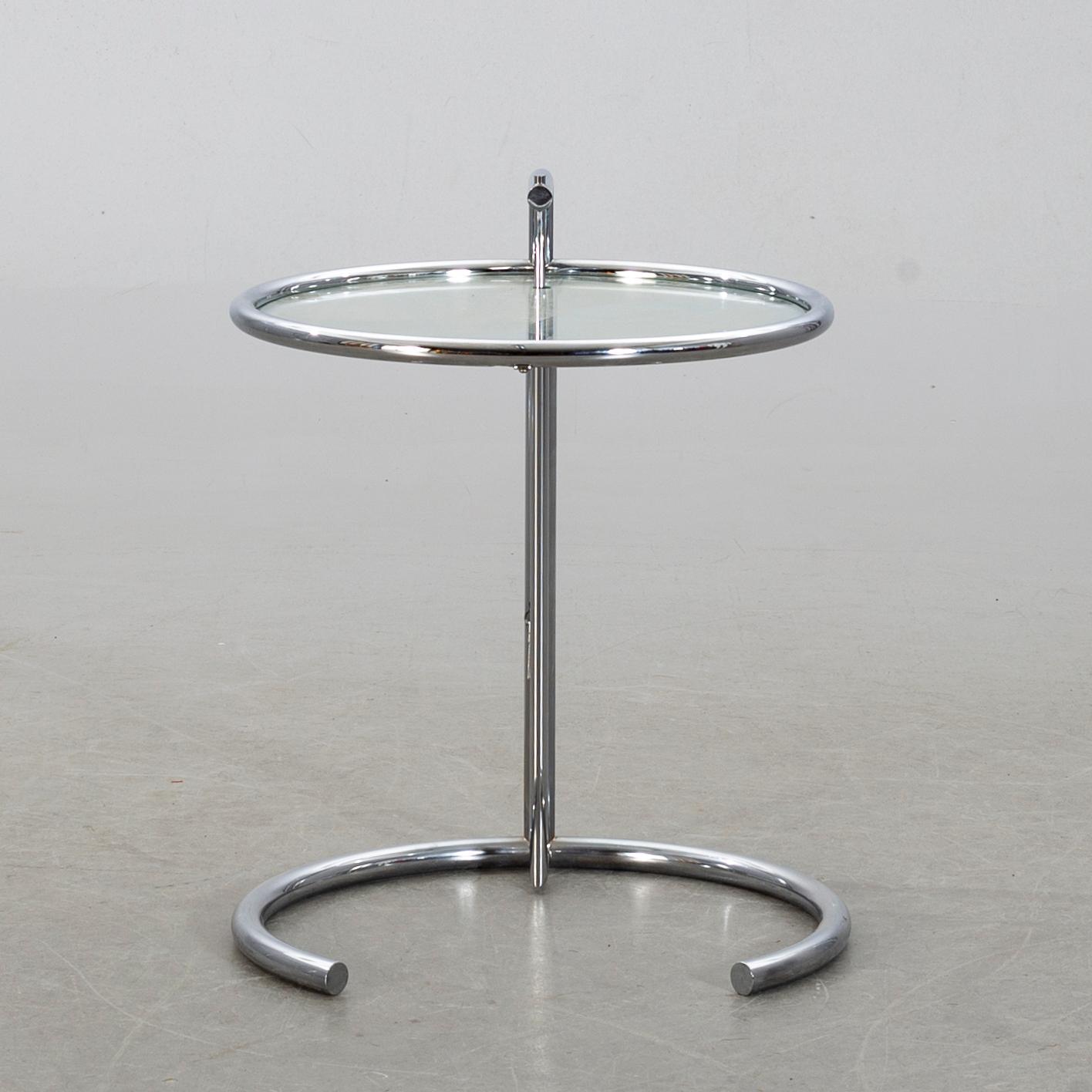 EILEEN GRAY, sidetable E1027 by Aram ClassiCon late 20th century.