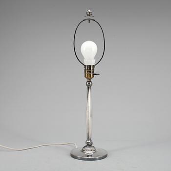 BORDSLAMPA, nysilver, CG Hallberg, Stockholm, 1900-talets första hälft.