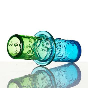 Oiva Toikka, a set of two "Bamboo" glass vases, Nuutajärvi, Notsjö, Finland, 1967-69.