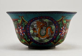 SKÅL, cloisonne, Kina, sekelskiftet 1900.