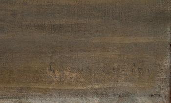 OKÄND KONSTNÄR, olja på duk. Otydlig signatur.