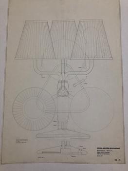 Carl-Axel Acking, a table lamp model "2687", Bröderna Malmströms Metallvarufabrik, Malmö, 1940s.