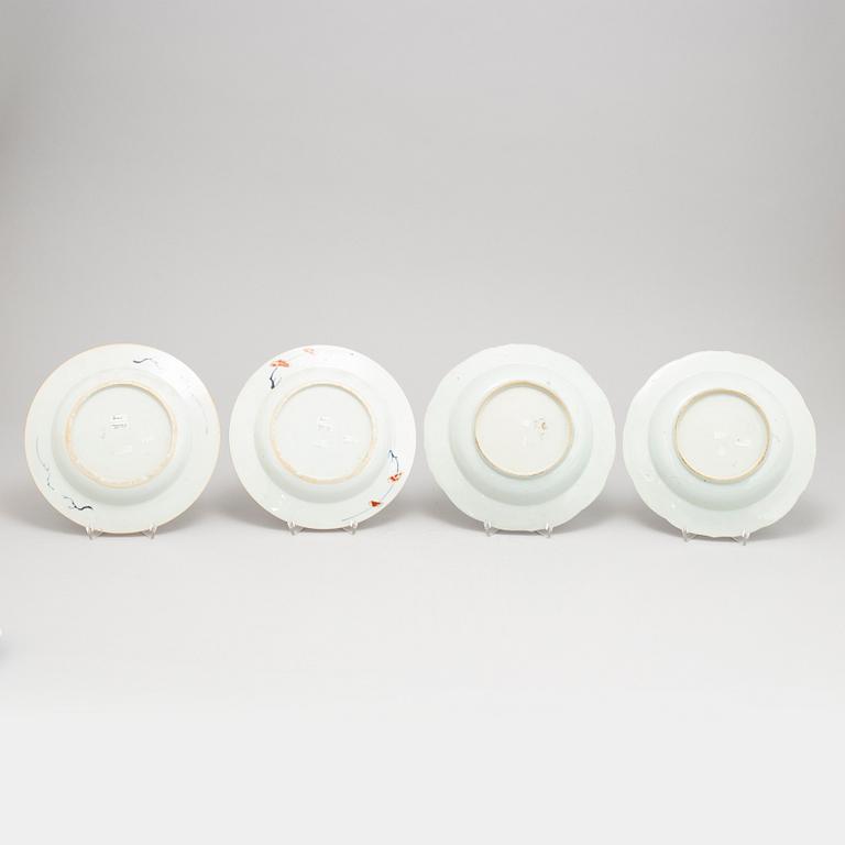 A set with four plates (2+2), Qing dynasty, Qianlong (1736-95).