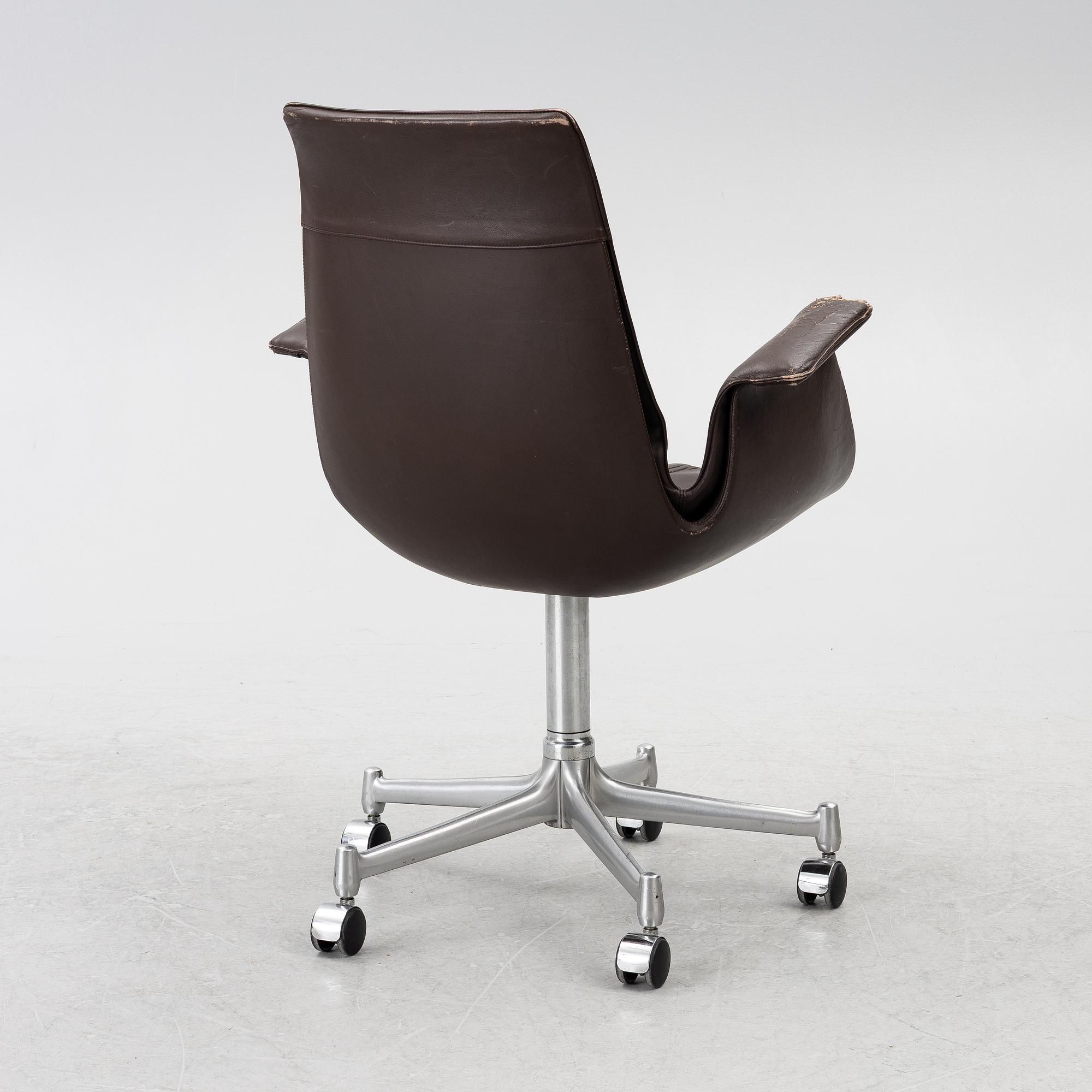 Preben Fabricius & Jørgen Kastholm, Desk chair, "Tulip", for Alfred Kill, Germany 1960s/70s.