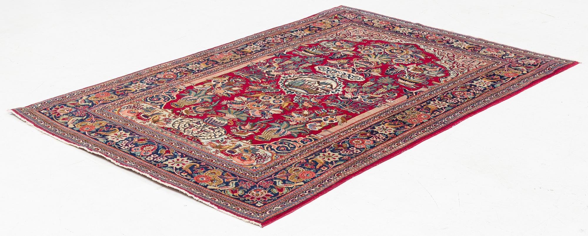 Matta, semiantik Keshan, ca 193 x 133 cm.