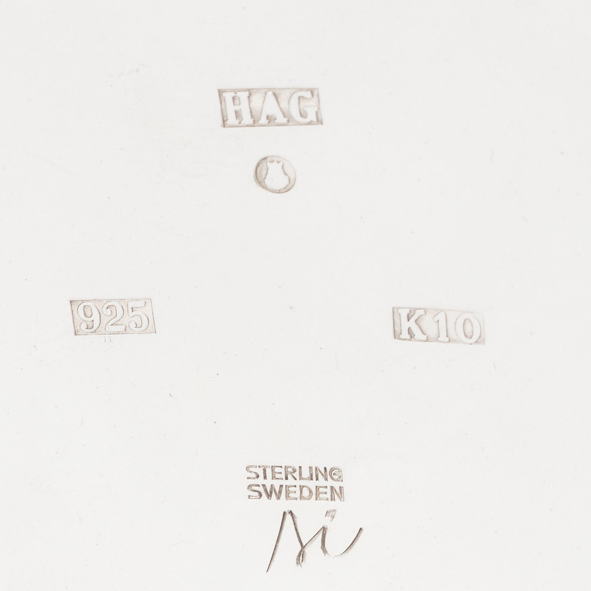 Birger Haglund, skål, Stockholm, 1984, sterling silver.