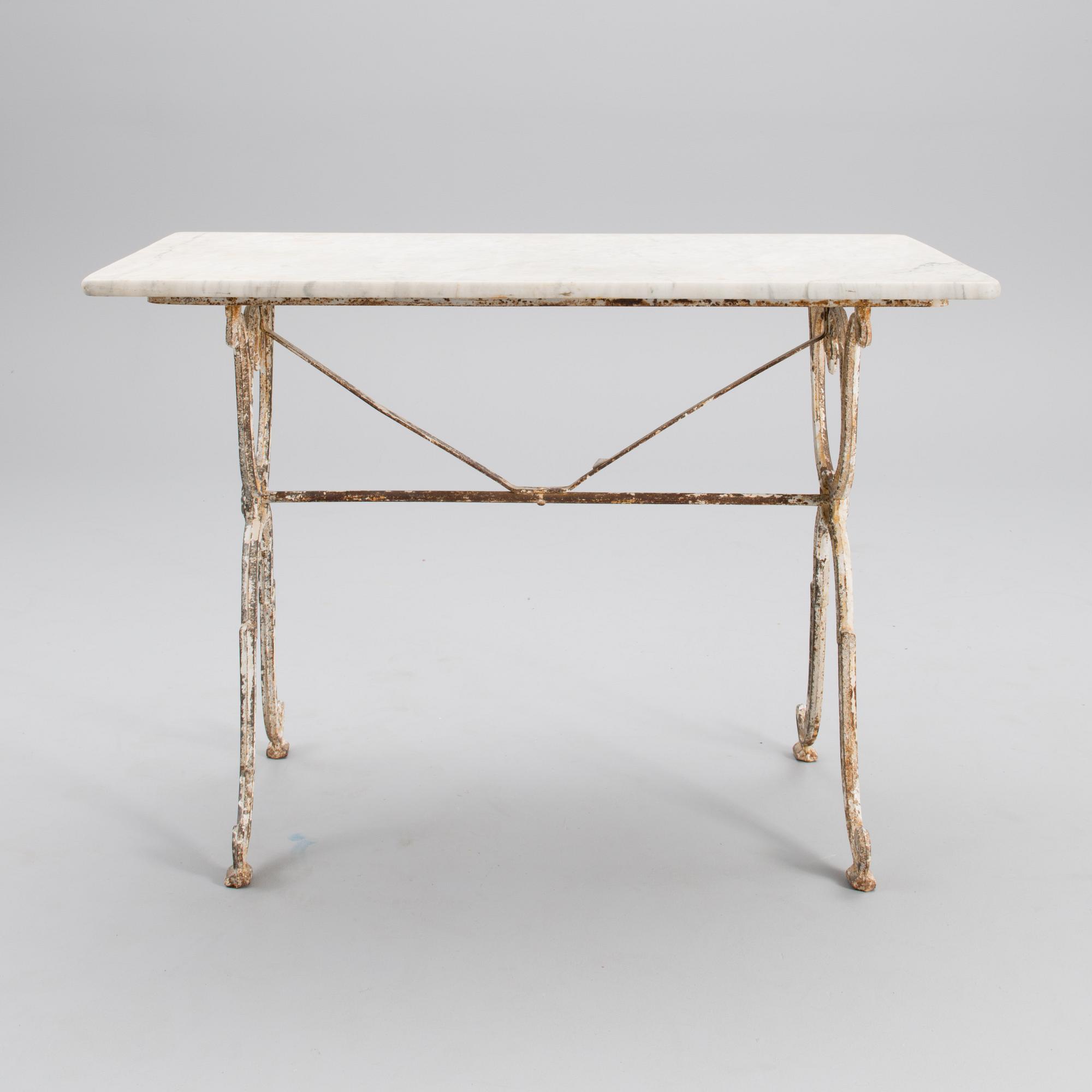 An early 20th century garden table.