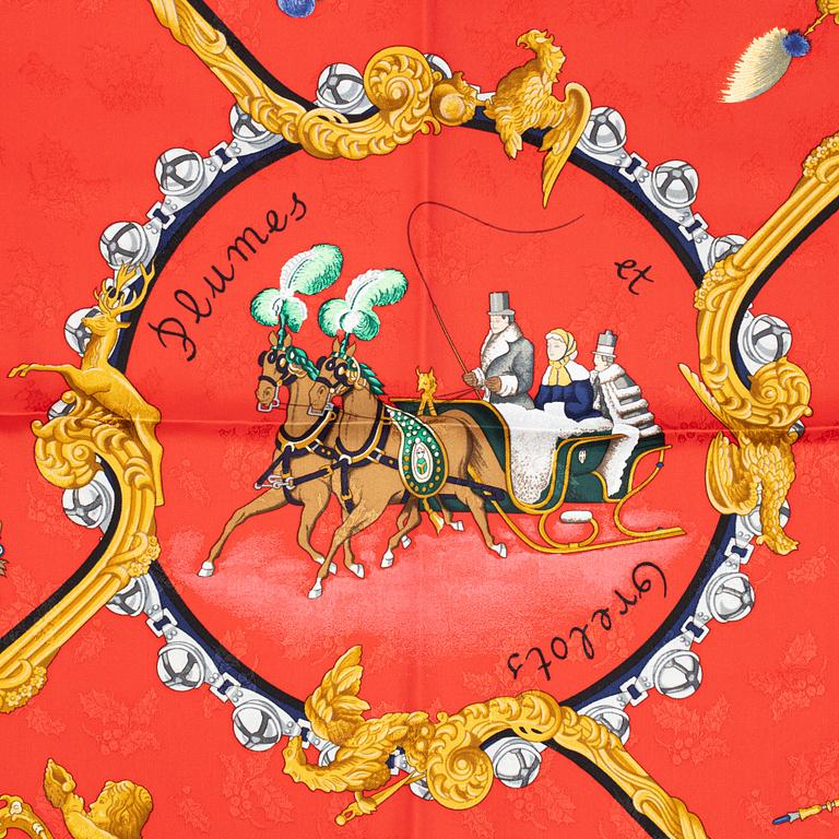 Hermès, scarf, "Plumes et Grelots".
