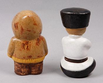 FIGURINER, 2 st, stengods, Lisa Larson, Gustavsberg.
