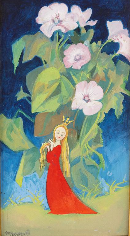 Einar Nerman, watercolour, signed.