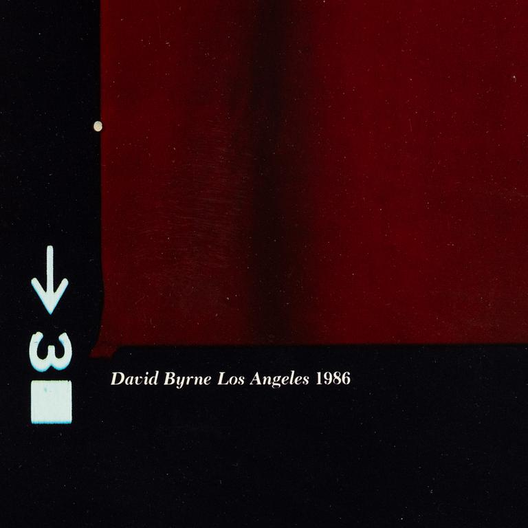 Annie Leibovitz, signed exhibition poster, "David Byrne", 1986.