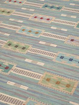 RUG. Flat weave. 219,5 x 176 cm. Sweden 1940's-50's.
