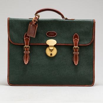MULBERRY, a Scotchgrain briefcase.