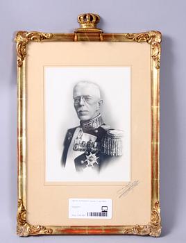 FOTOGRAFI, Gustav V, sign Hård.