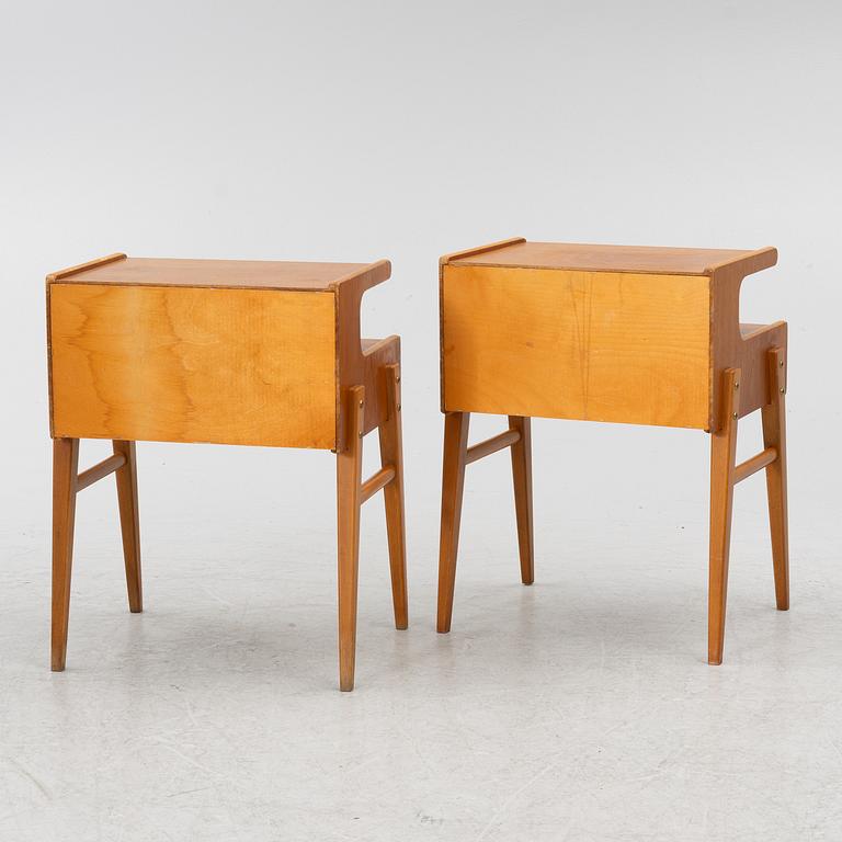 A pair of bedside tables, 1950s.