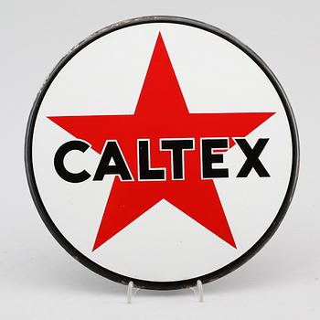 EMALJSKYLT, "Caltex", omkring 1900-talets mitt.