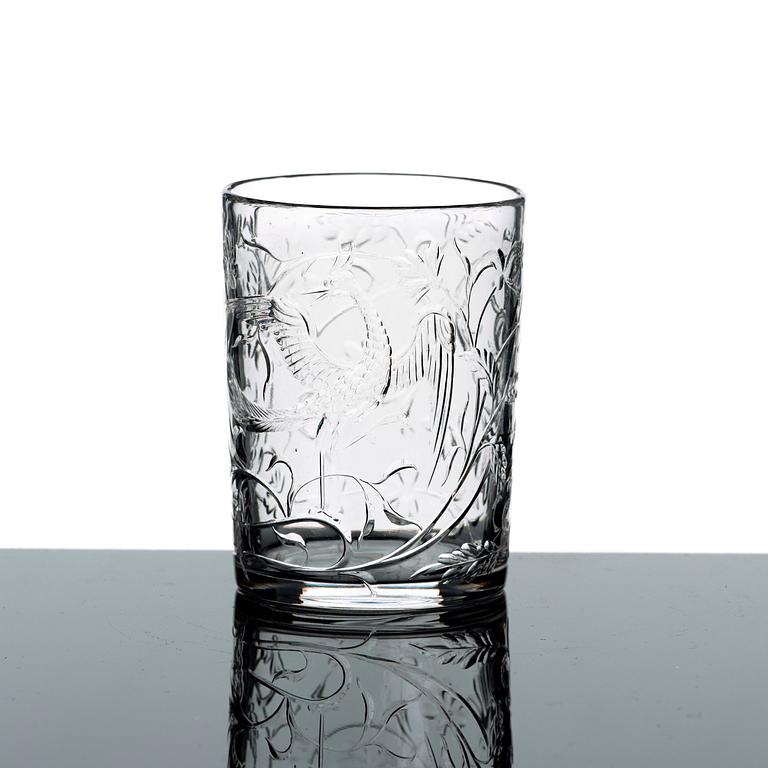 GLASSERVIS, 86 delar. Troligen Baccarat, omkring 1900.