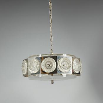 TAKLAMPA, glas, 1960-tal. Höjd 60 cm.