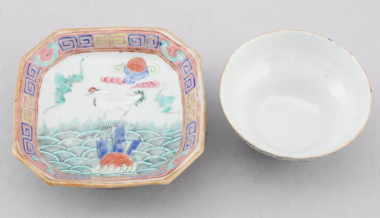 SKÅLAR, 2 st, porslin, Kina, 1800-/1900-tal.