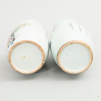Floor vases, 2 pcs, porcelain, China, 20th century.