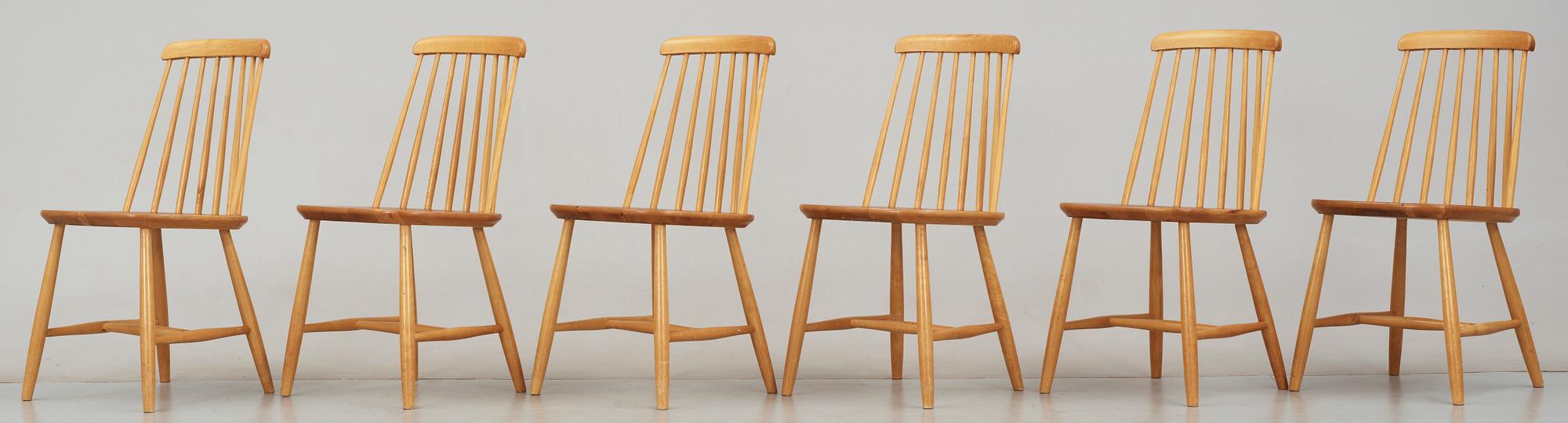 STOLAR, 6 st, "Oktett 1104", Nesto stolfabrik, Nässjö, 1900-talets mitt.