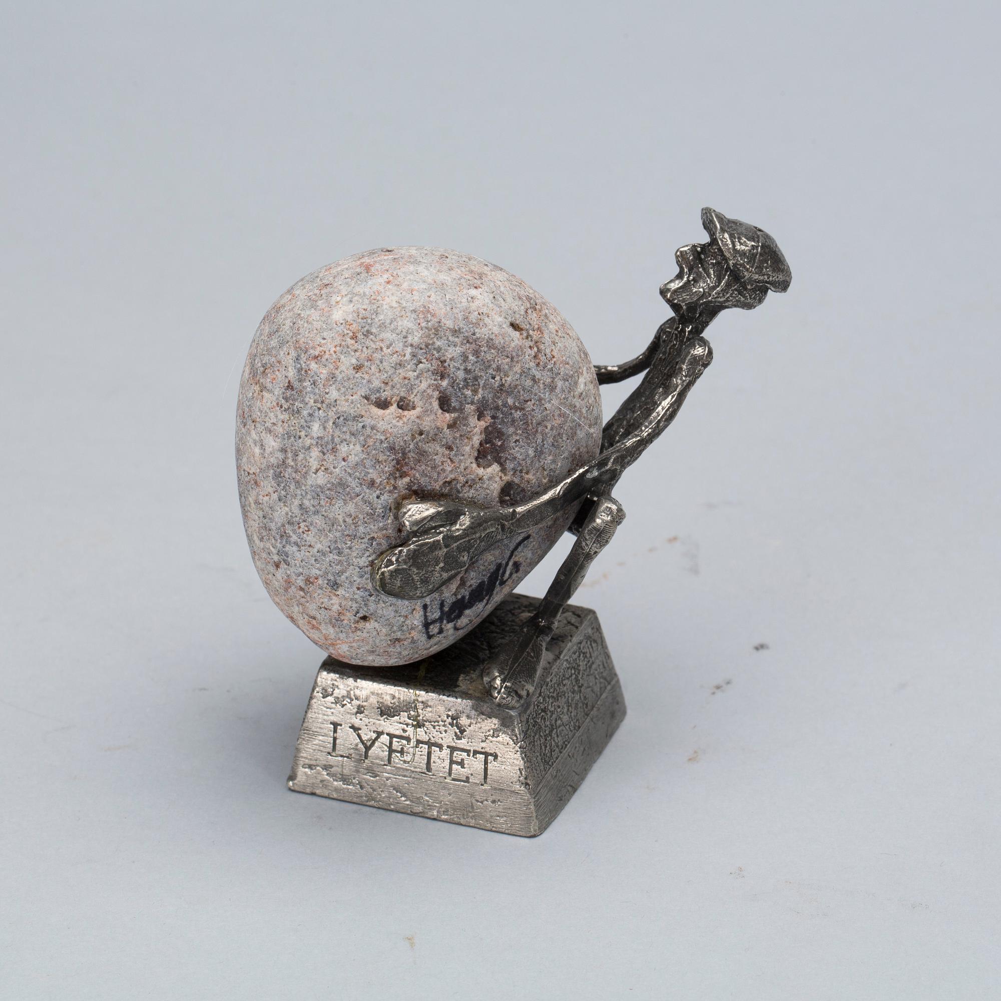 HENRY GUSTAFSSON, skulptur, sten och tenn.