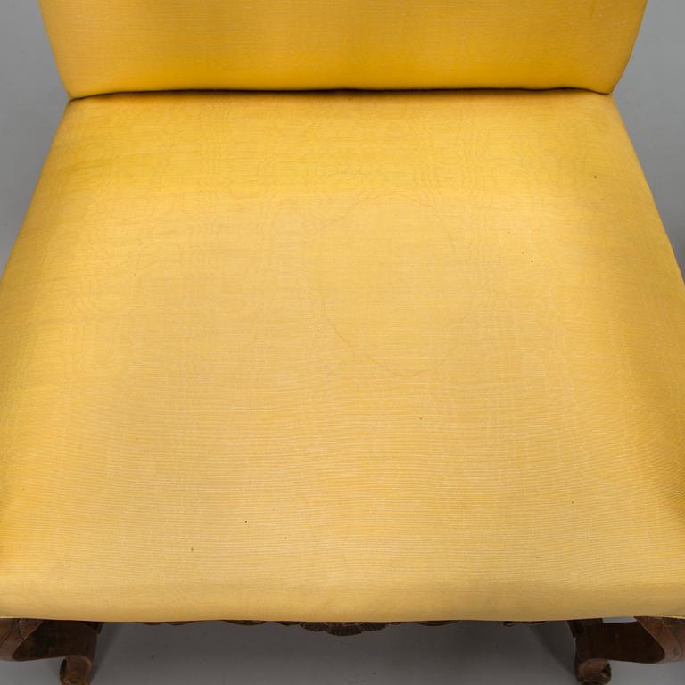 Two similar late Baroque French armchairs, first half of the 18th century.