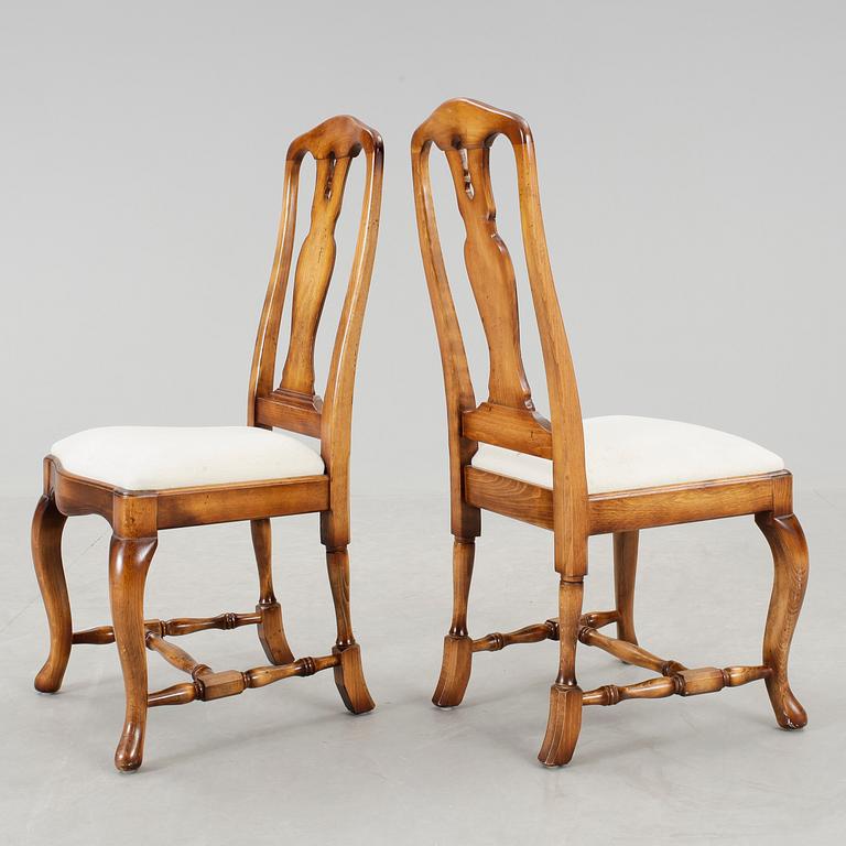 STOLAR, 10 stycken, senbarockstil, 1900-talets andra hälft.