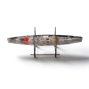 Bertil Vallien, a sand cast glass sculpture of a boat, Pilchuck, USA 2011.