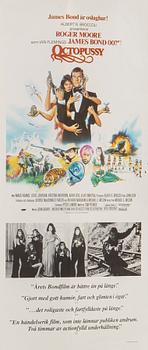 Filmaffischer, 4 st, James Bond.