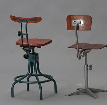 A set of two 20th cent chairs, among others Evertaut.