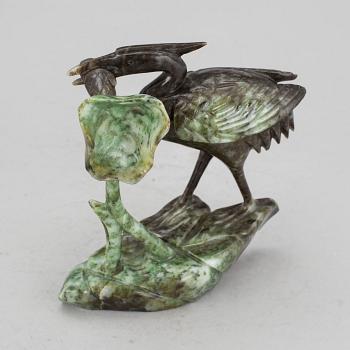 FIGURIN, grön sten, Kina, 1900-tal.