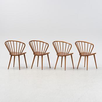A set of four stained oak 'Miss Holly' chairs by Jonas Lindvall for Stolab, dated 2019.