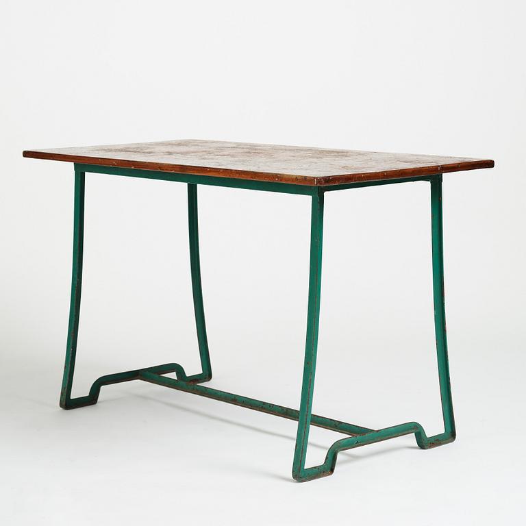 Carl Hörvik, an iron and lacquered wood garden table, probably by Grythyttan ca 1927-1929 for Lindgården, Stockholm.