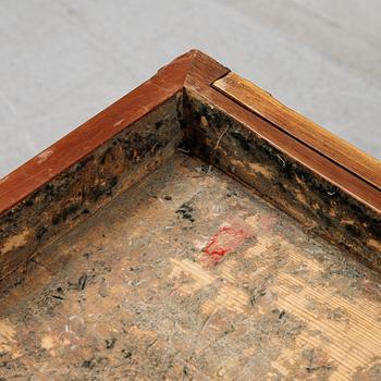 A mahogany games table, circa 1800.
