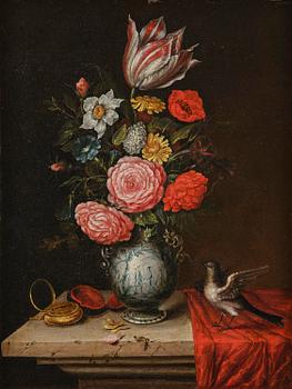 795. Johannes (Jan) Moninckx, Still Life with a Bird and a Pocket Watch.