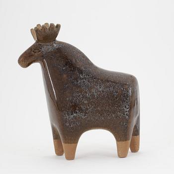 Lisa Larson, a stoneware figurine of a moose, Gustavsberg.