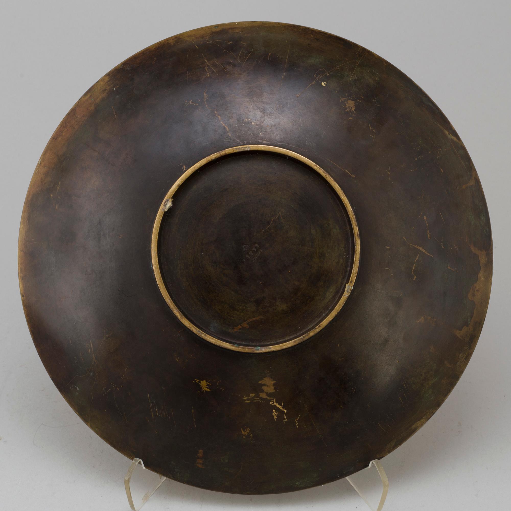 JUST ANDERSEN, a bronze plate from the first half of the 20th century.