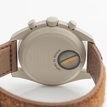Swatch/Omega, MoonSwatch, Mission To Saturn, kronograf, armbandsur, 42 mm.