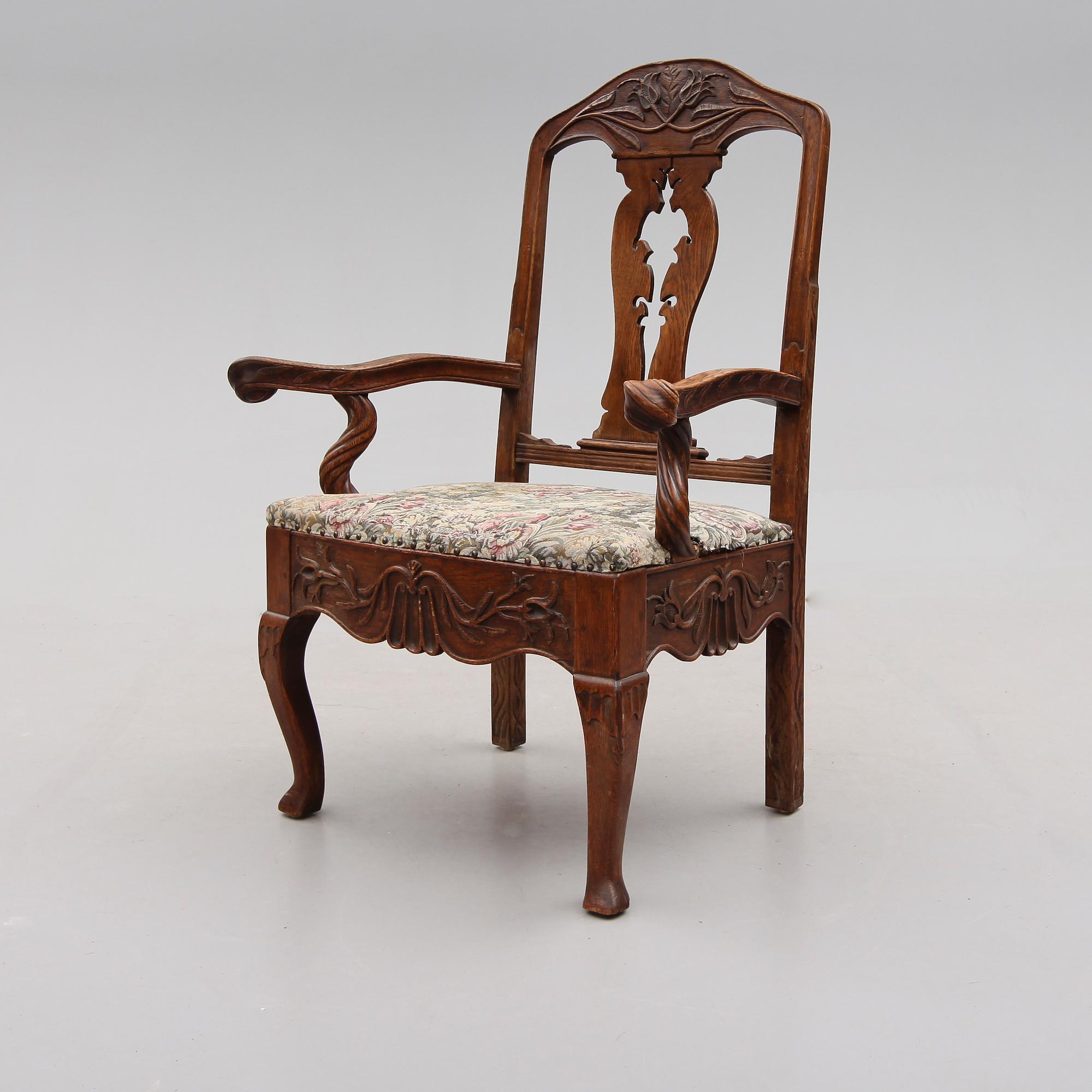 KARMSTOL, Norge, barock, 1700-tal.