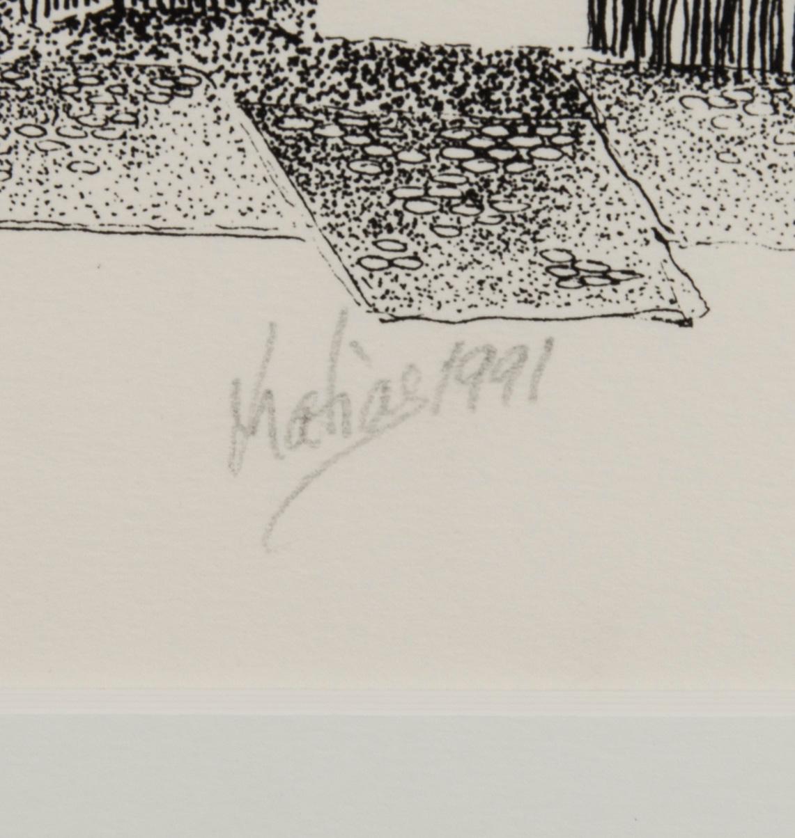 MATIAS (MATIAS VÄLINEN), värilitografiat, 2 kpl, signeeratut, päivätyt 1991 sekä numeroidut 85/90 ja 18/20.